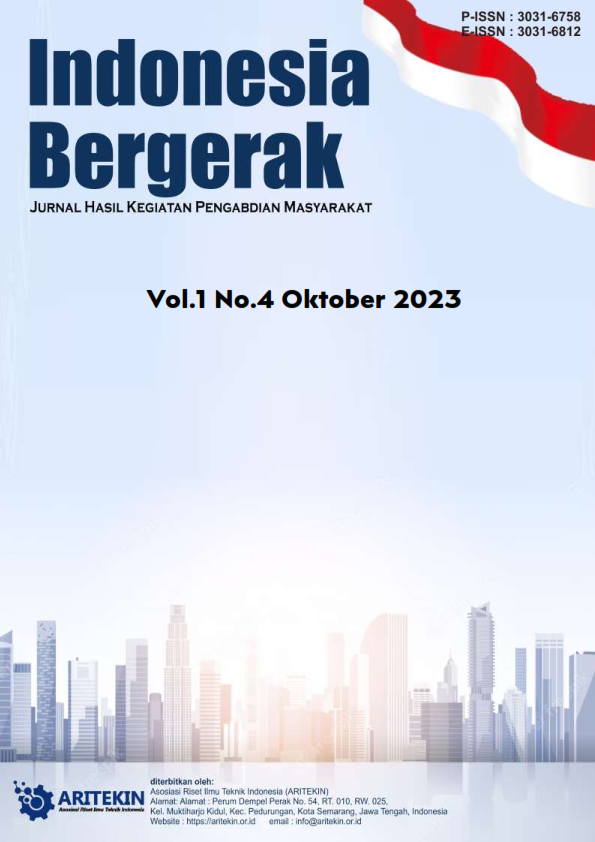 					View Vol. 1 No. 4 (2023): Oktober : Indonesia Bergerak: Jurnal Hasil Kegiatan Pengabdian Masyarakat
				