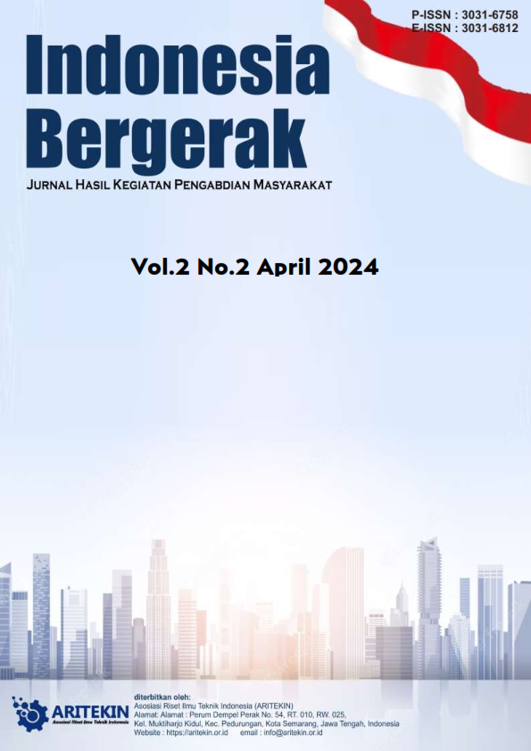 					View Vol. 2 No. 2 (2024): April : Indonesia Bergerak: Jurnal Hasil Kegiatan Pengabdian Masyarakat
				