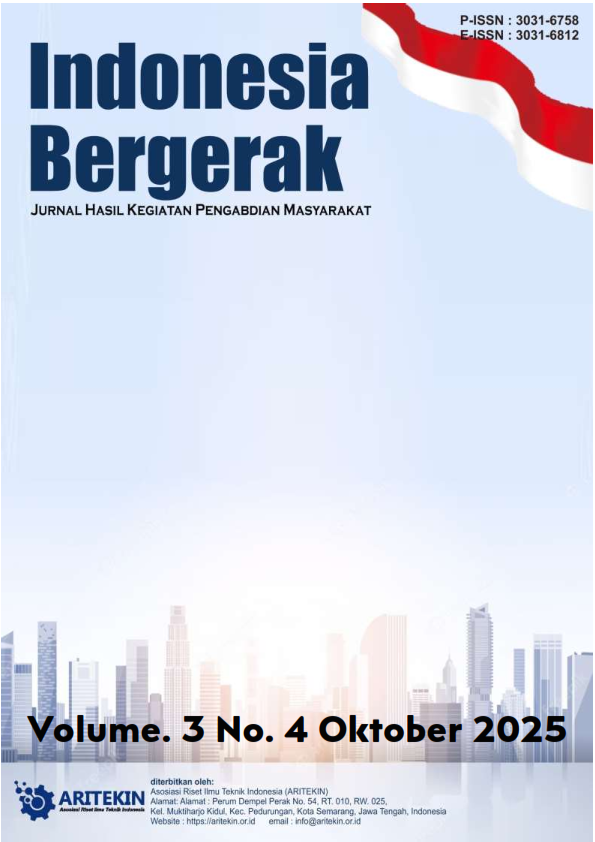 					View Vol. 3 No. 4 (2025): Oktober: Indonesia Bergerak : Jurnal Hasil Kegiatan Pengabdian Masyarakat
				